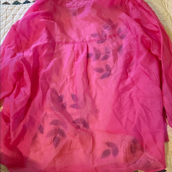 CAbi Women's Fuchsia Button Down Shirt - Picture 6 of 6